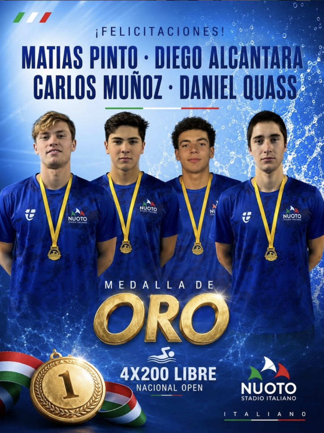 Stadio Italiano cerró con 12 medallas su paso por el Nacional Open de Apertura